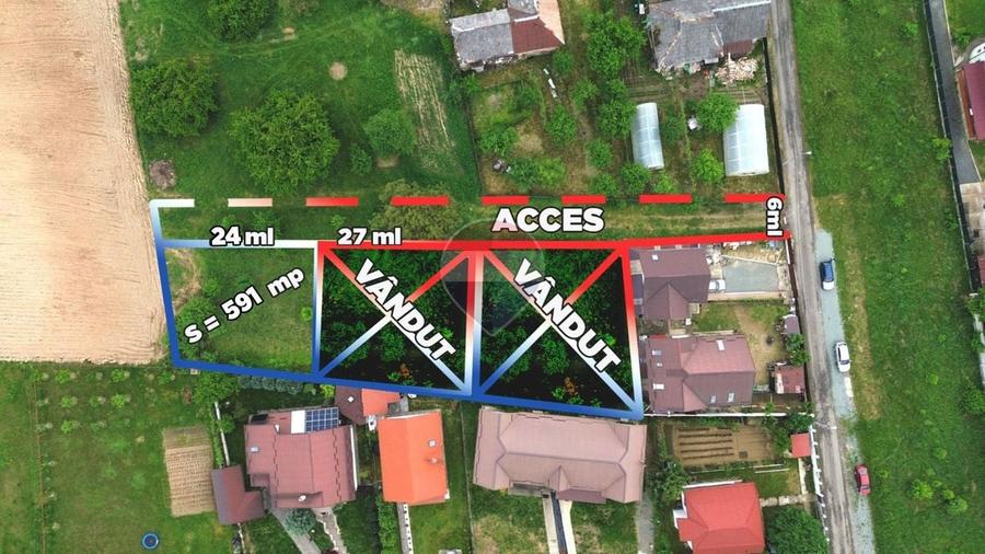 Teren Construcții intravilan de 700 mp, în Periferie