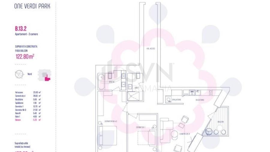 Apartament cu 3 camere decomandat în Floreasca