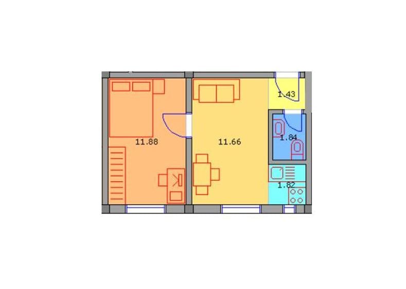 Apartament cu 2 camere semidecomandat în Brâncoveanu