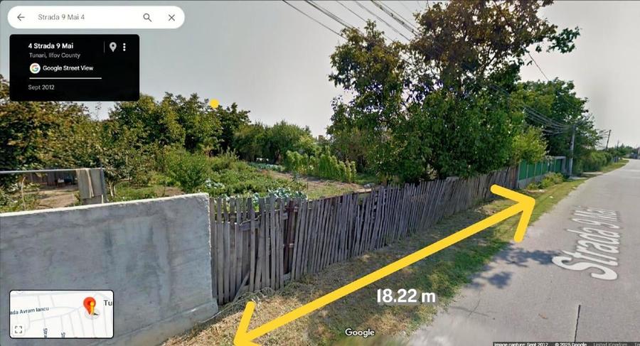 Teren Construcții intravilan de 896 mp, în Tunari