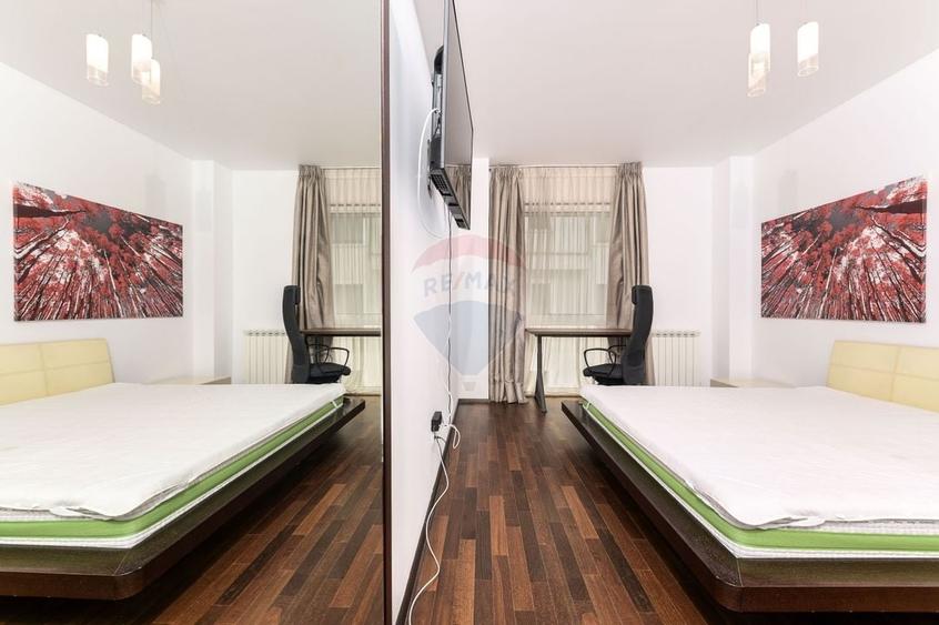 Apartament cu 4 camere semidecomandat, mobilat în Herăstrău