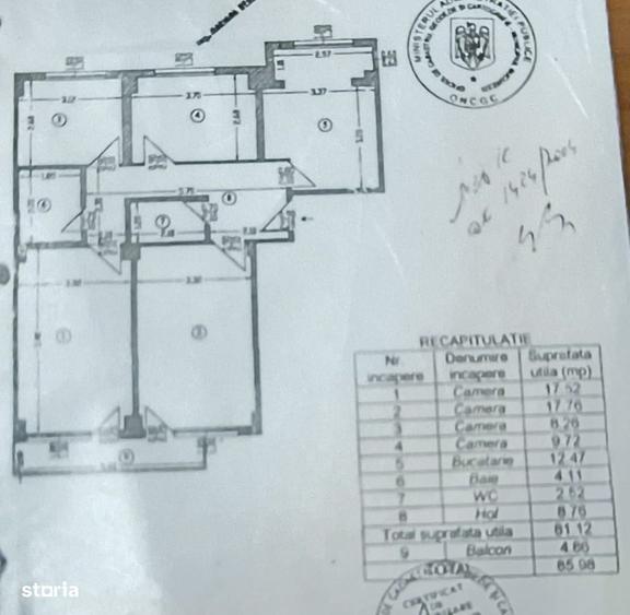 Apartament cu 4 camere decomandat în Ștefan cel Mare