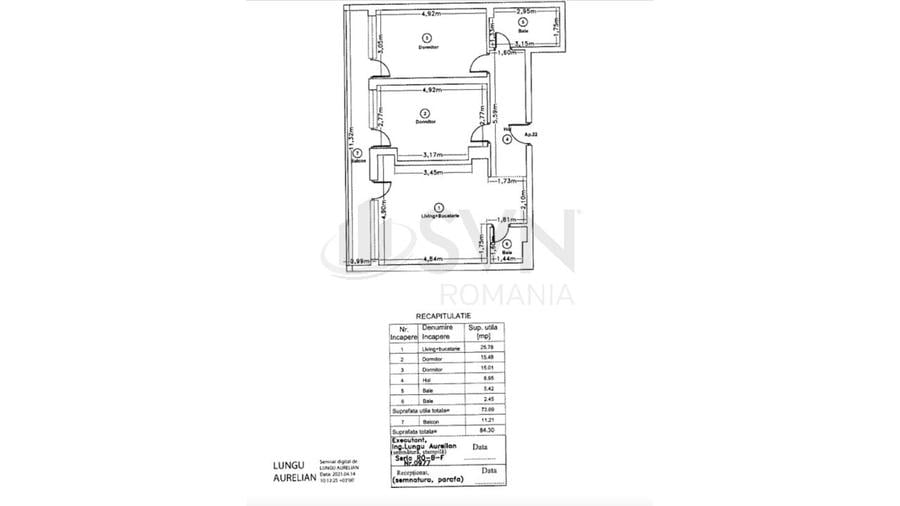 Apartament cu 3 camere decomandat în Pipera
