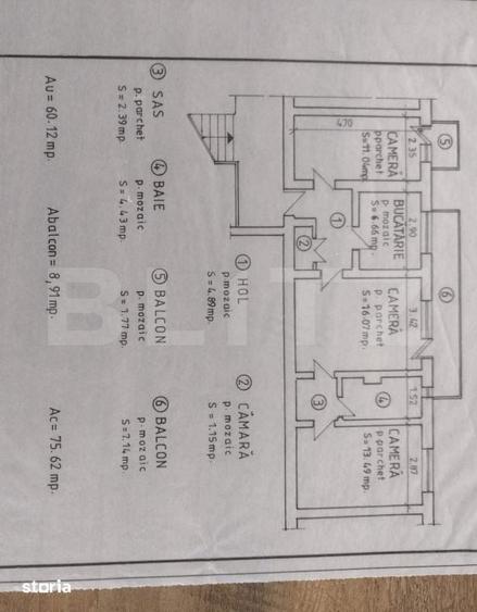 Apartament cu 3 camere în Careiului