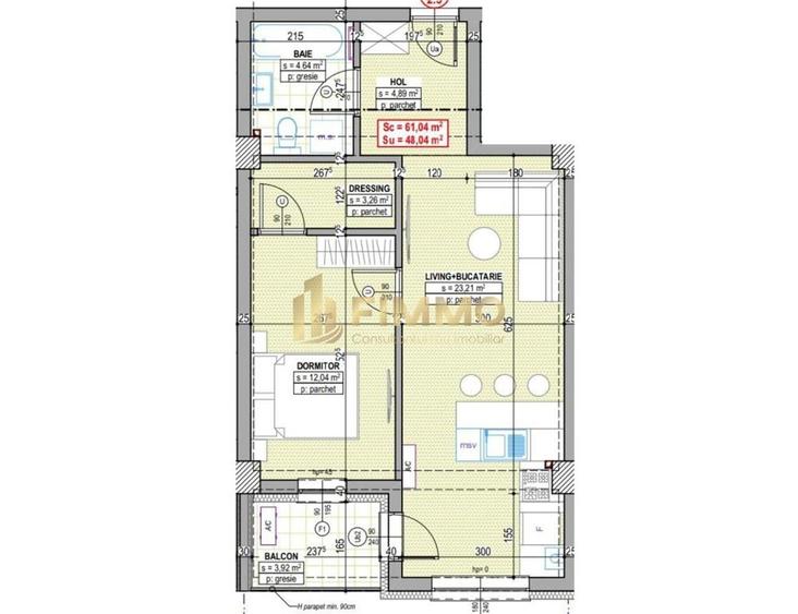 Apartament cu 2 camere în Central