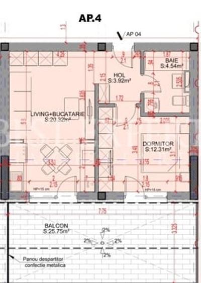 2 Camere Bloc Intim Terasa Generoasa - 1