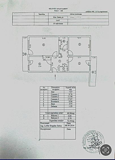 75.000 Euro NEGOCIABIL, 3 camere, liber, decomandat, Gradina Publica - 3