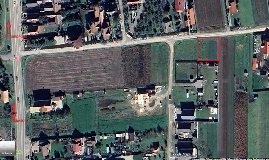 Vanzare teren 556 mp, forma patrata. - 1