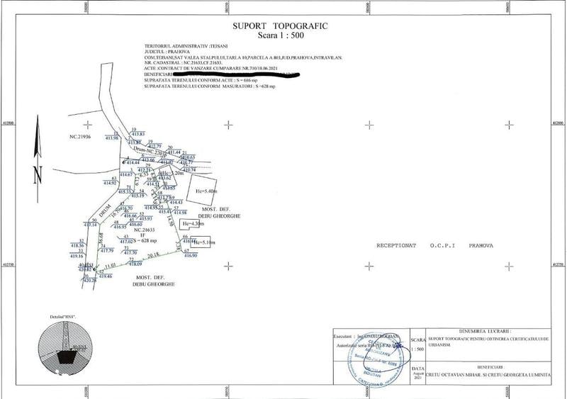 Teren intravilan 628 mp, Valenii de Munte - Teisani - 2