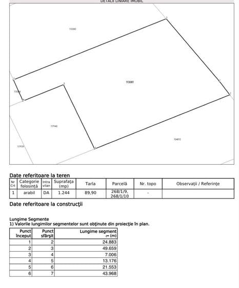 Teren la padure Corbeanca 1224mp - 1