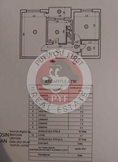 Parcul Crangasi | Apartament 2 camere | Dec | 51mp | B11527 - 8
