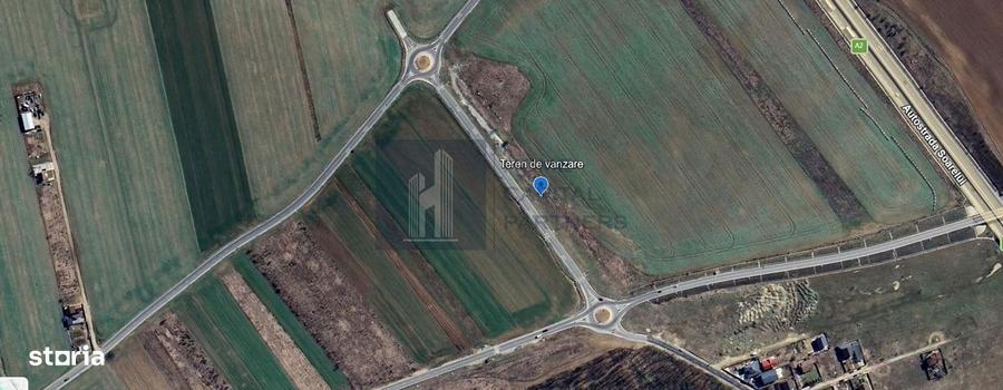 Teren intravilan 1.300 mp | Branesti Ilfov | DJ100 | Front 74 ml - 2