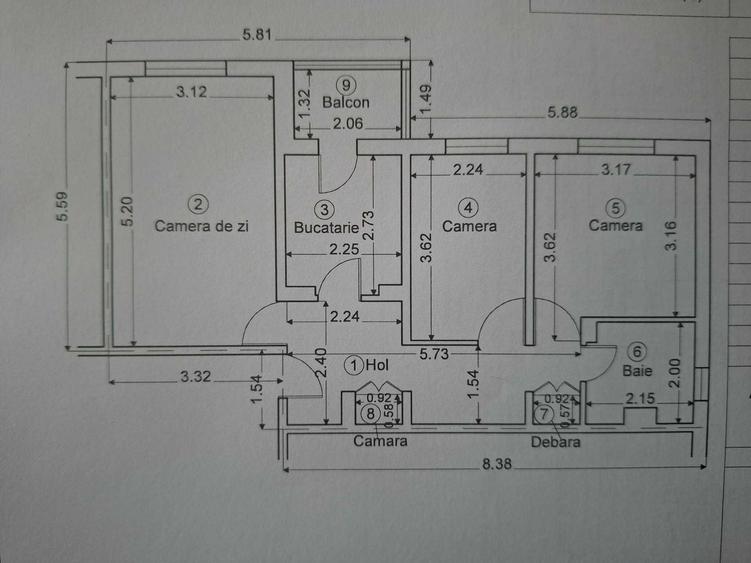 Apartament cu 3 camere decomandat in Ploiesti, etaj 2, Strada Cristianul 22, intabulat recent - 1