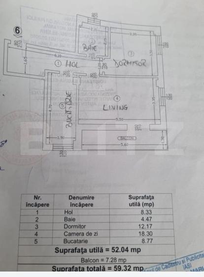 Apartament 2 camere, 59 mp cu balcon, zona Copou – City Garden - 16