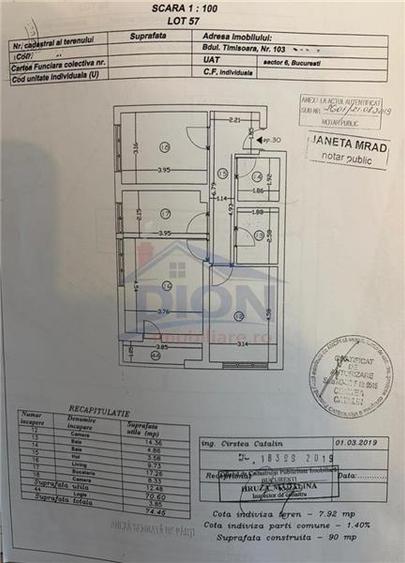Apartament cu 3 camere decomandat în Drumul Taberei