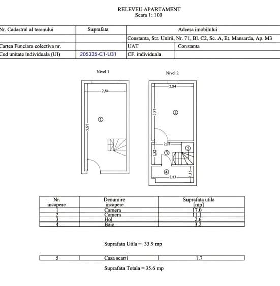 Apartament cu 2 camere decomandat în Faleza Nord