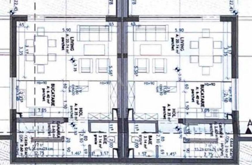 Duplex cu 4 camere cu Canalizare în Borhanci