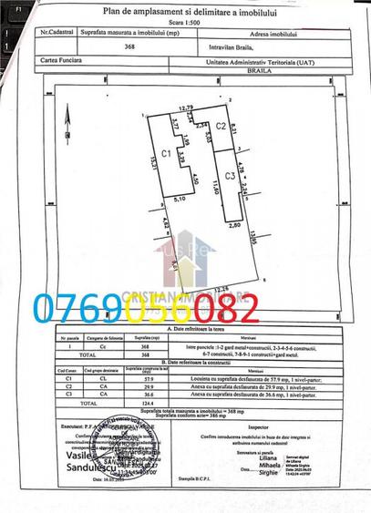 Casa 5 camere, teren 368 mp, deschidere 13 m, Brailita