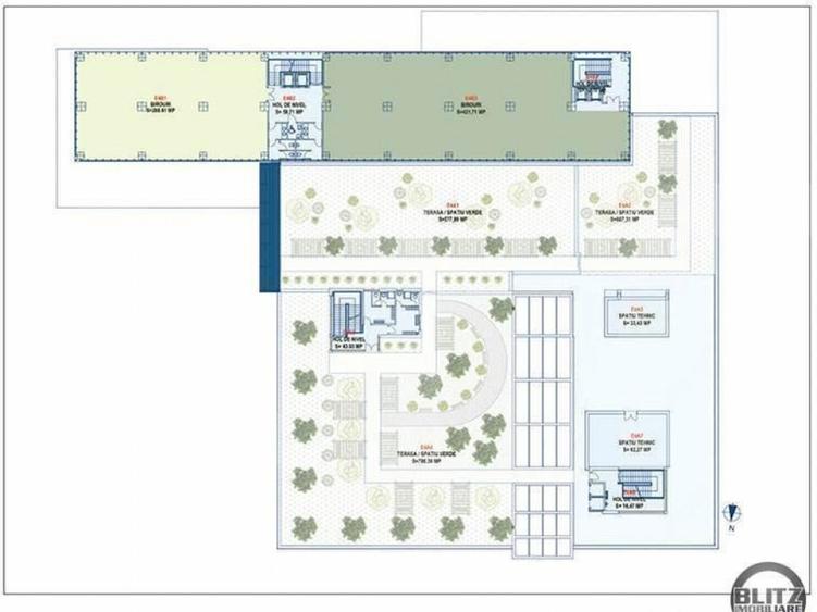 Spatiu open space in cladire Clasa A+ - 13