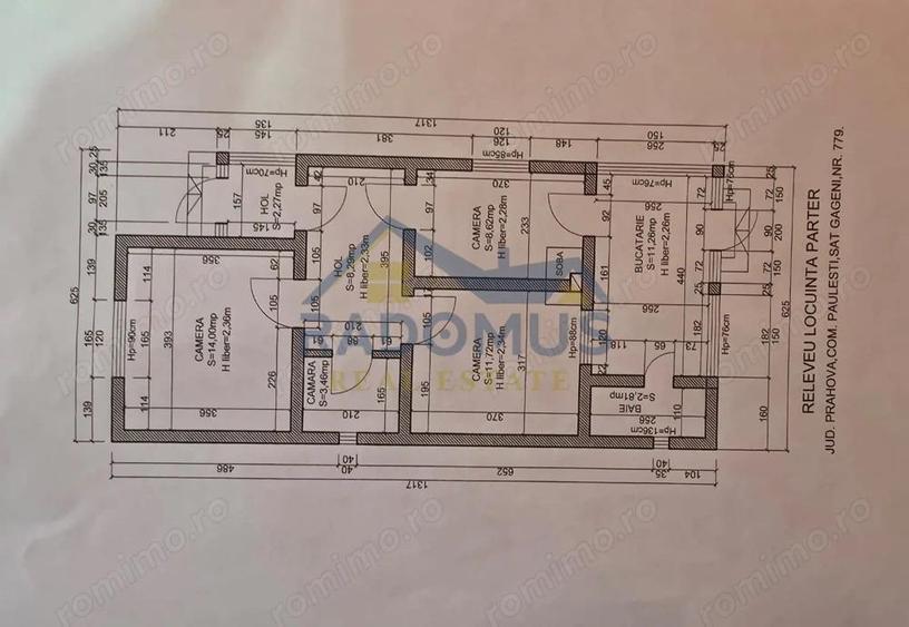 Casa Gageni - Paule?ti Teren 300 mp - Centrala Gaz -An constr. 1973 - 1