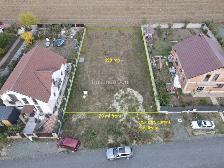 Teren în Cartier Europa /  Moșnița Nouă -698 mp- Comision 0% 105.000 Euro