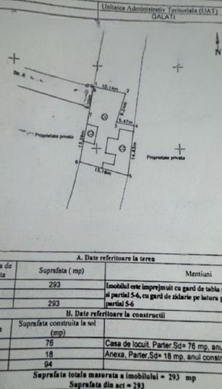 48500 Euro- 293 mp. Teren si casa batraneasca in mun. Galati - 3