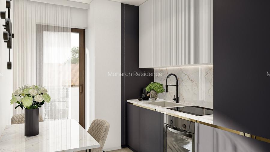 MONARCH RESIDENCE II: Model cu bucătărie închisă, ideală pentru gătit.