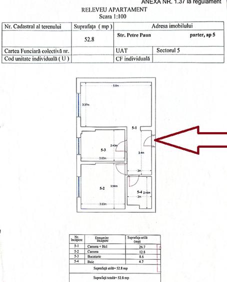 Apartament cu 2 camere decomandat în Rahova