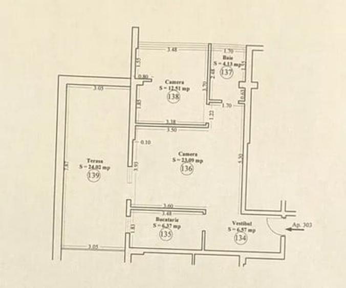 Apartament 2 Camere,Alba Iulia,Terasa,Geam Baie,Mobilat Utilat,et.3/6,bl.2015 - 7