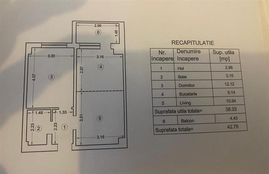 Apartament 2 camere - parcare - Bucium - Lidl - 88.000 EUR - 7
