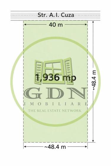 Teren de 1936 mp, în Central