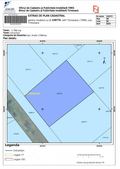 Teren intravilan 3546 mp, S+P+2E+M, Calea Torontalului - 1