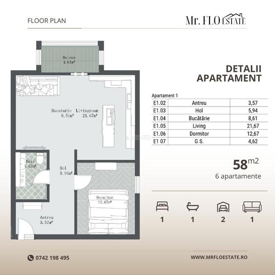 Vand apartament 2 camere COMISION 0 - Mosnita Noua - Urseni - 2