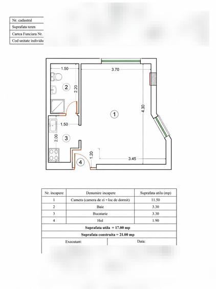 Garsonieră 17 mp – Parcul Morarilor – Centrală proprie – Preț fix – Fara Credit - 8