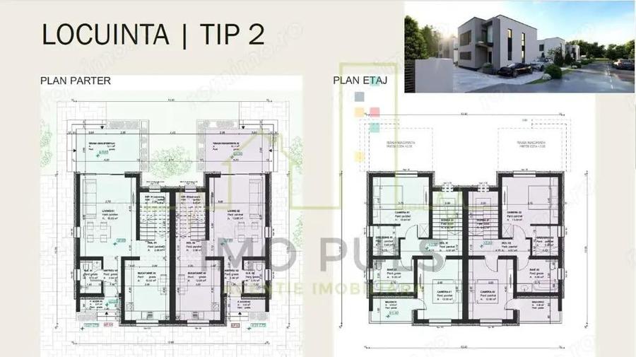 Duplex. Zid dublu despartior. Incalzire in pardoseala. - 3