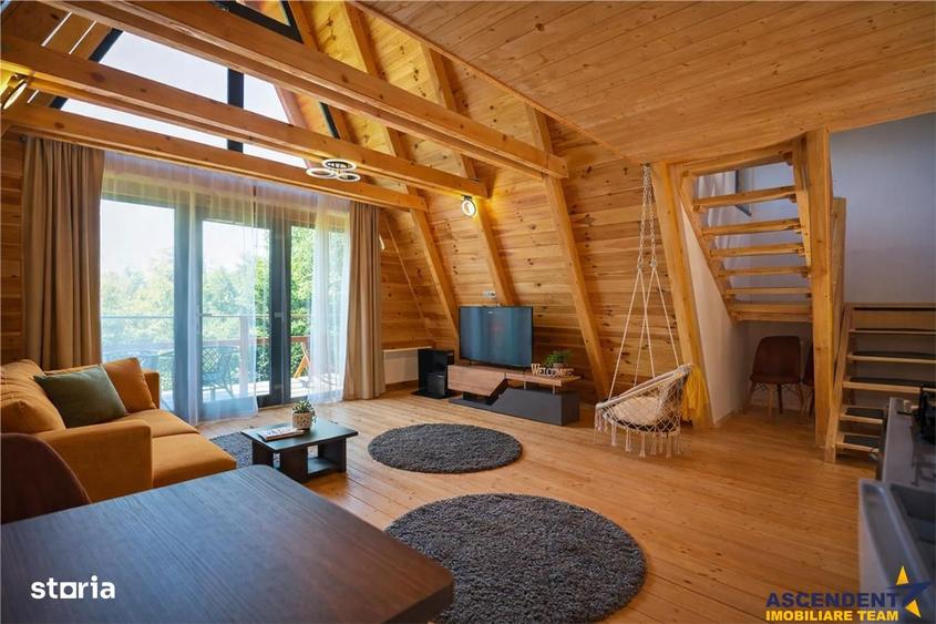Eleganta,echipata casa A Frame,1.200 mp teren,deschidere Piatra Craiul - 2