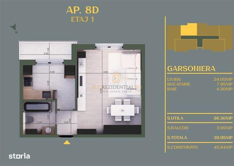 Nou! Garsoniera moderna, imobil nou, finisaje premium - Com Vidra, If - 2