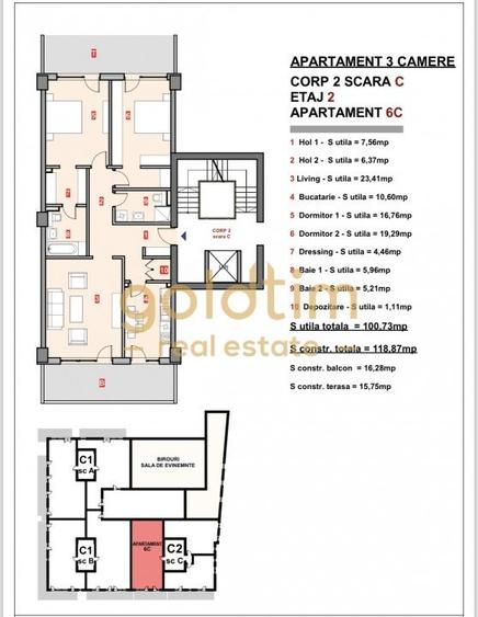 APARTAMENT 3 CAMERE LUX/PROIECT HERASTRAU/2TERASE 32mp/LOCATIE PREMIUM/NORDULUI - 18