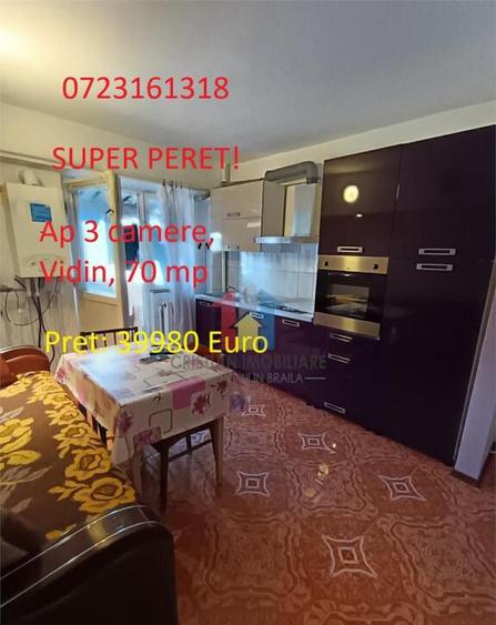 SUPER PRET! Ap 3 camere, Decomandat, zona Vidin Etaj 4/5, 70 - 1