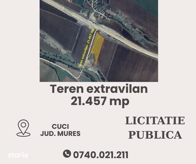 Teren de 21457 mp, în Cuci
