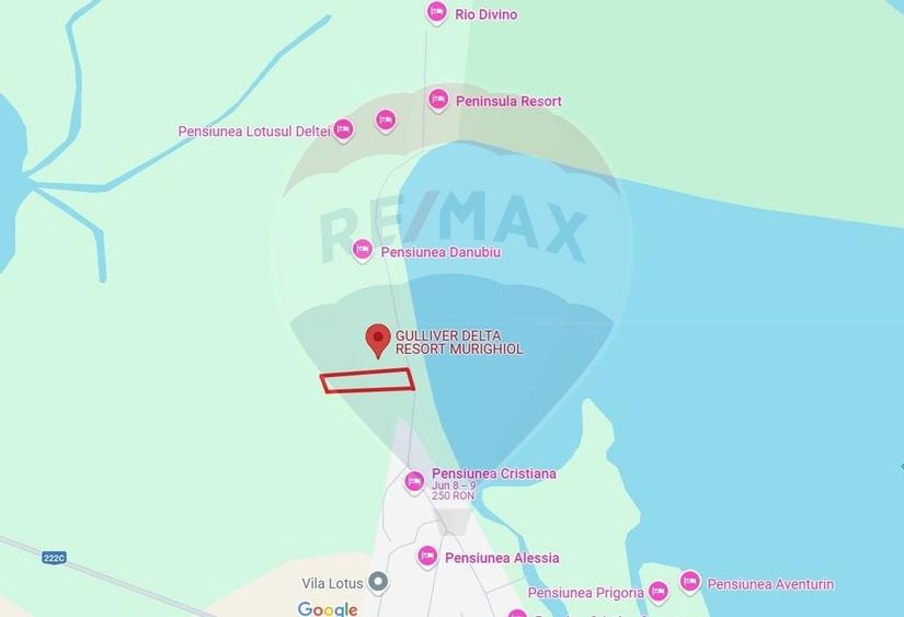 Teren intravilan de vânzare Pensiune Murighiol  Delta Dunării Tulcea - 1