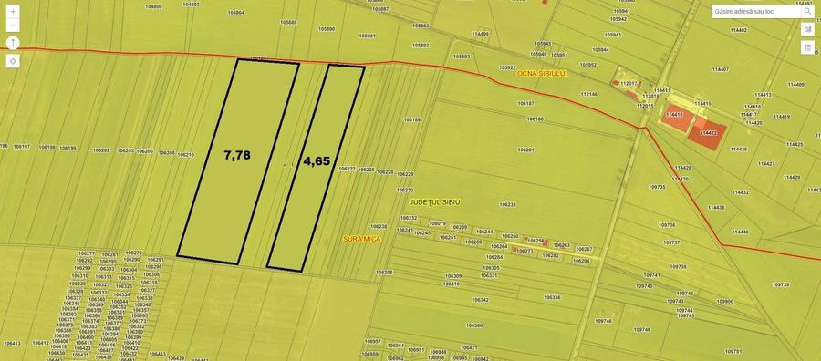 Teren extravilan 124.300 mp in Sura Mica - jud. Sibiu - 1