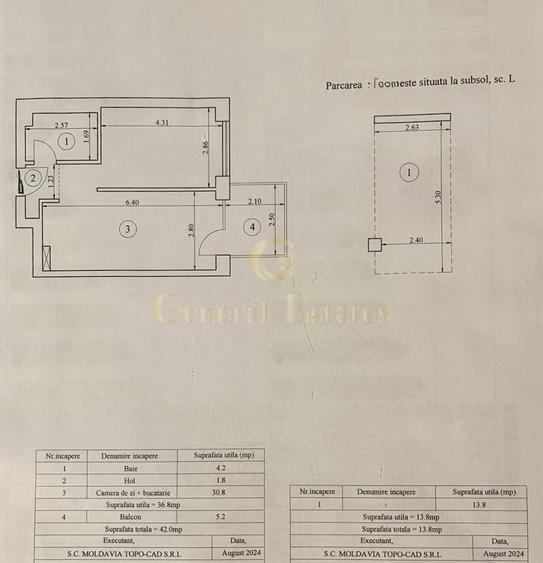 Apartament cu 2 camere semidecomandat, mobilat în Baza 3