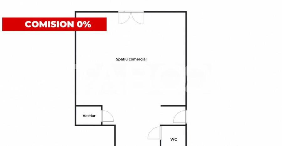 COMISION 0-Spatiu comercial 58 mpu vitrina 3 m pivnita Centr - 1