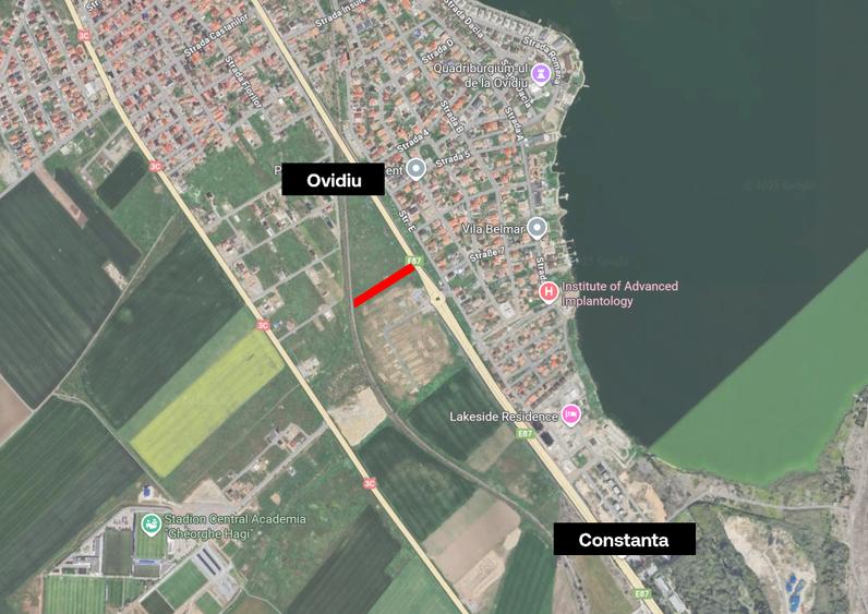 Teren 2.500 mp Ovidiu vis-a-vis de Insula Ovidiu (sens giratoriu) - 1