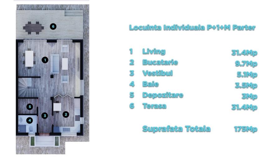 Casa de vanzare | 175mp | Single si duplex | Otopeni central | 700m fata de DN1 - 4