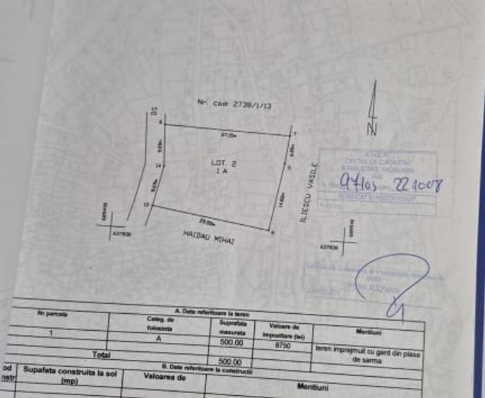 Teren intravilan de vanzare, 500mp, Rediu, lângă Primarie - 1