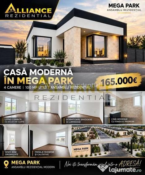 MEGA PARK - Casa Parter/ 4 camere / 3 dormitoare / 2 bai - 452mp teren - Berceni (Bucuresti-Ilfov)