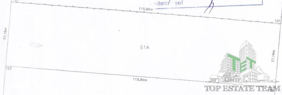 Teren 3096mp Otopeni - la asfalt, 27m deschidere - 3