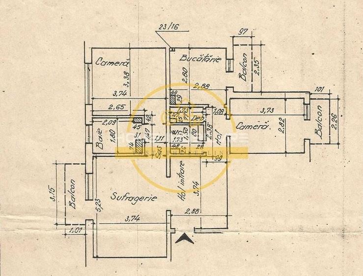 Apartament 3 camere / 82 mp / Etaj 1 / Bloc 1989 / Zimbru Tigarete - 8